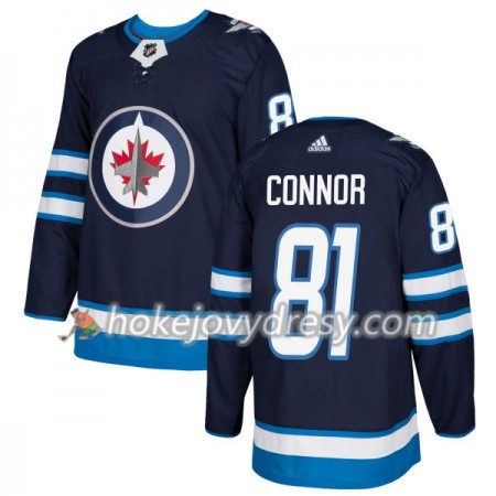Pánské Hokejový Dres Winnipeg Jets Kyle Connor 81 Adidas 2017-2018 Modrá Authentic